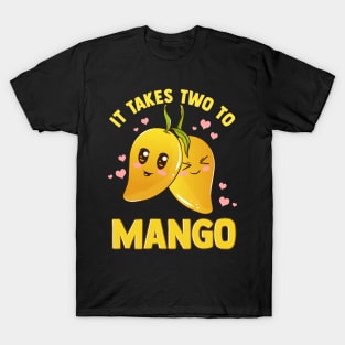 It Takes Two To Mango Funny Fruit Tango Pun T-Shirt